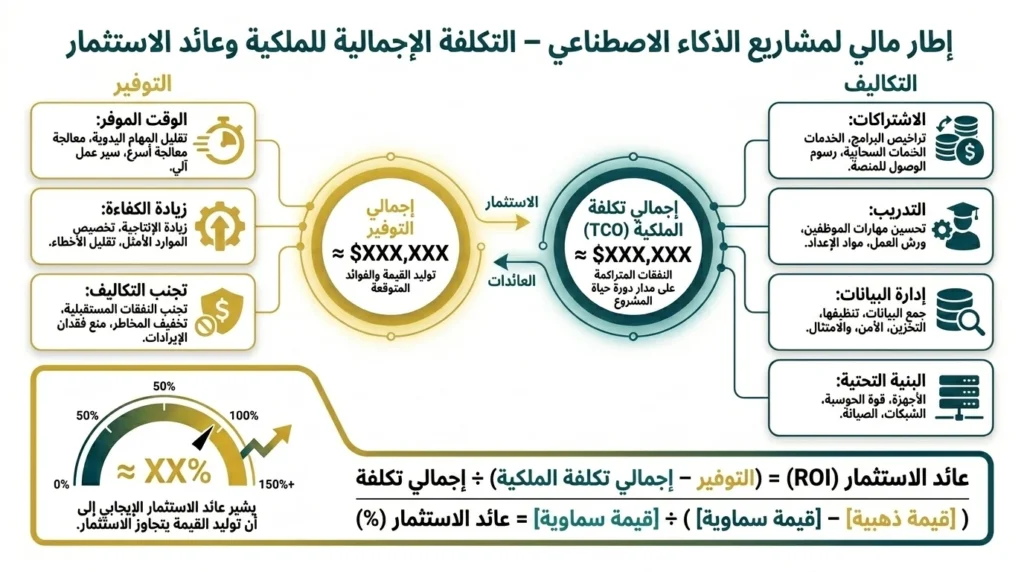 حساب التكلفة الإجمالية والعائد على الاستثمار